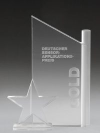 Glaspokal "Celest Award" mit Lasergravur