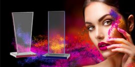 Glastrophäen der Color Edge Kollektion von Glaswert