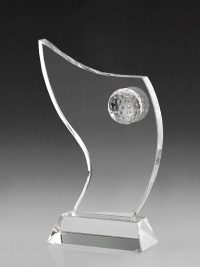 Golfpokal "Mare Award" mit einem Golfball