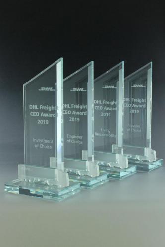 Glastrophäen mit Lasergravur