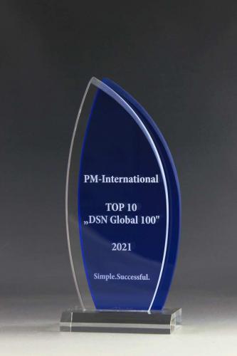 Glastrophäe mit einer Lasergravur bei Glaswert kaufen