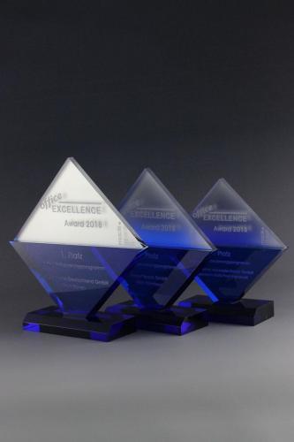 Glastrophäen mit Lasergravur