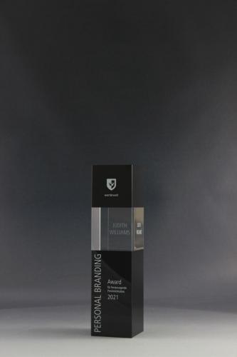 Glaspokal aus der Cubix Kollektion mit einem UV-Direktdruck