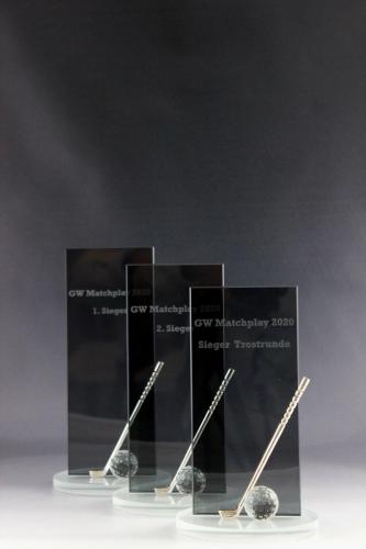 Golfpokale, Kategorie Matchplay, aus Kristallglas für Georg Weisenberger GmbH