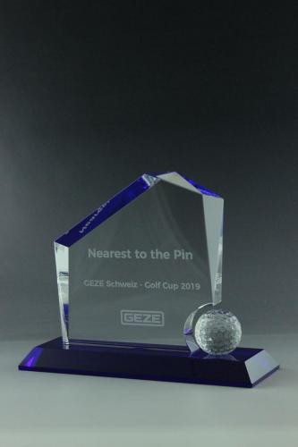 Golftrophäe mit Lasergravur