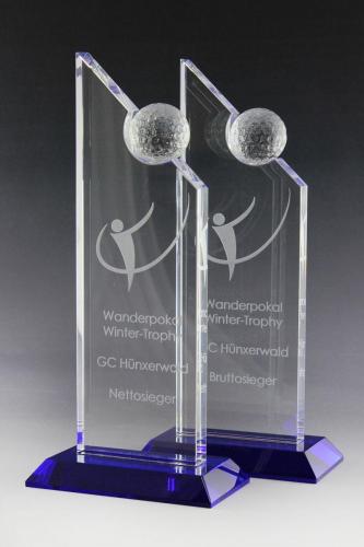 Glastrophäen mit Lasergravur
